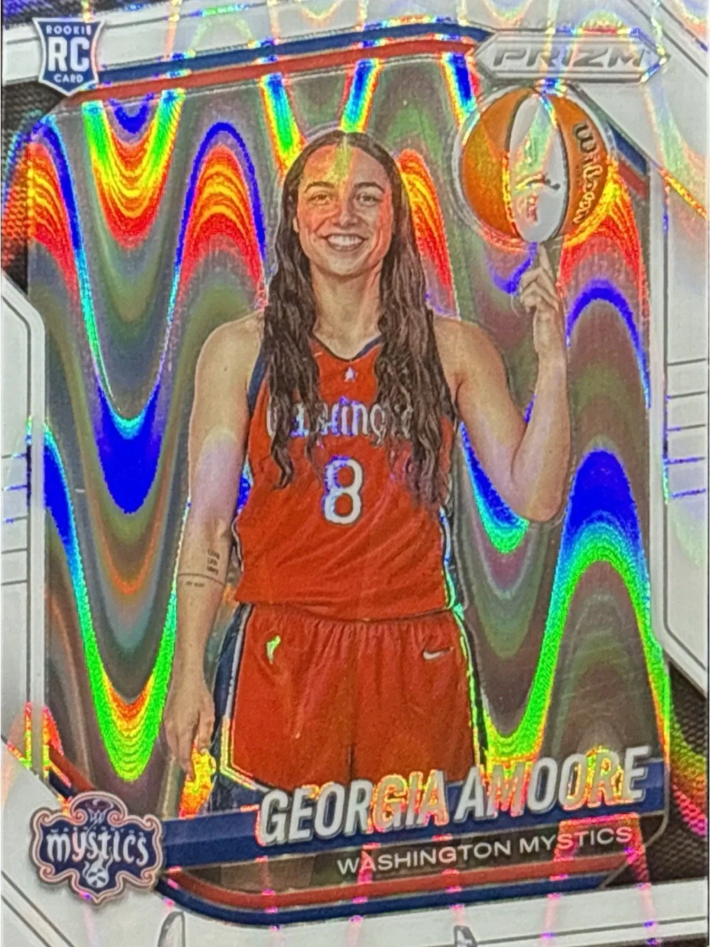 Panini Prizm Mystics Georgia Amoore Rookie Basketball Card Rainbow Prizm